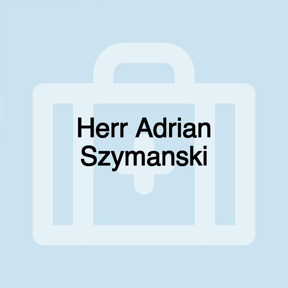 Herr Adrian Szymanski