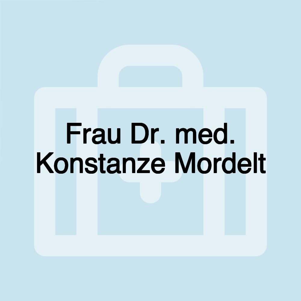 Frau Dr. med. Konstanze Mordelt