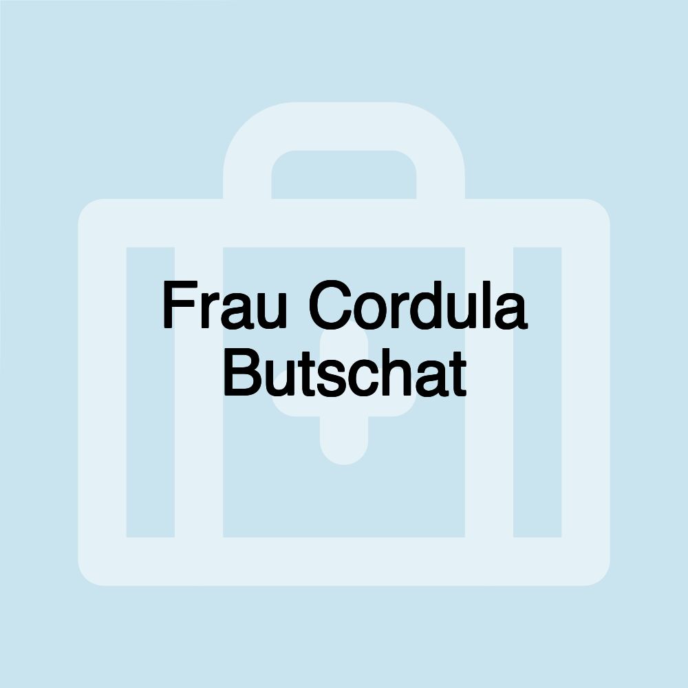 Frau Cordula Butschat