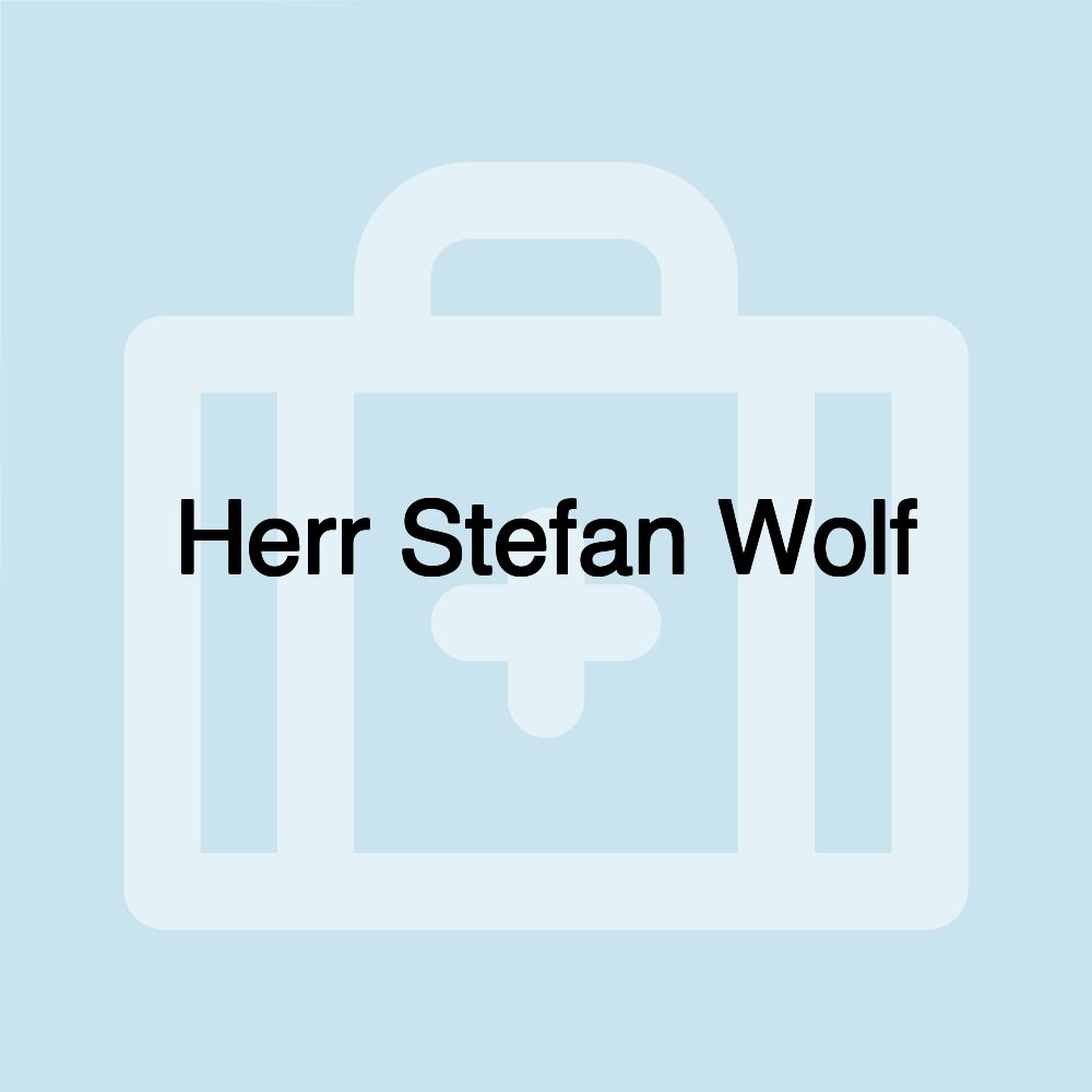 Herr Stefan Wolf