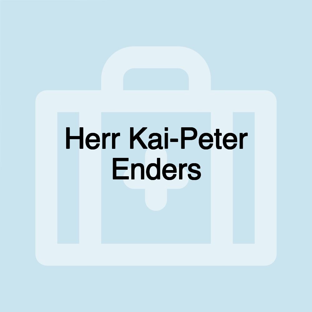 Herr Kai-Peter Enders