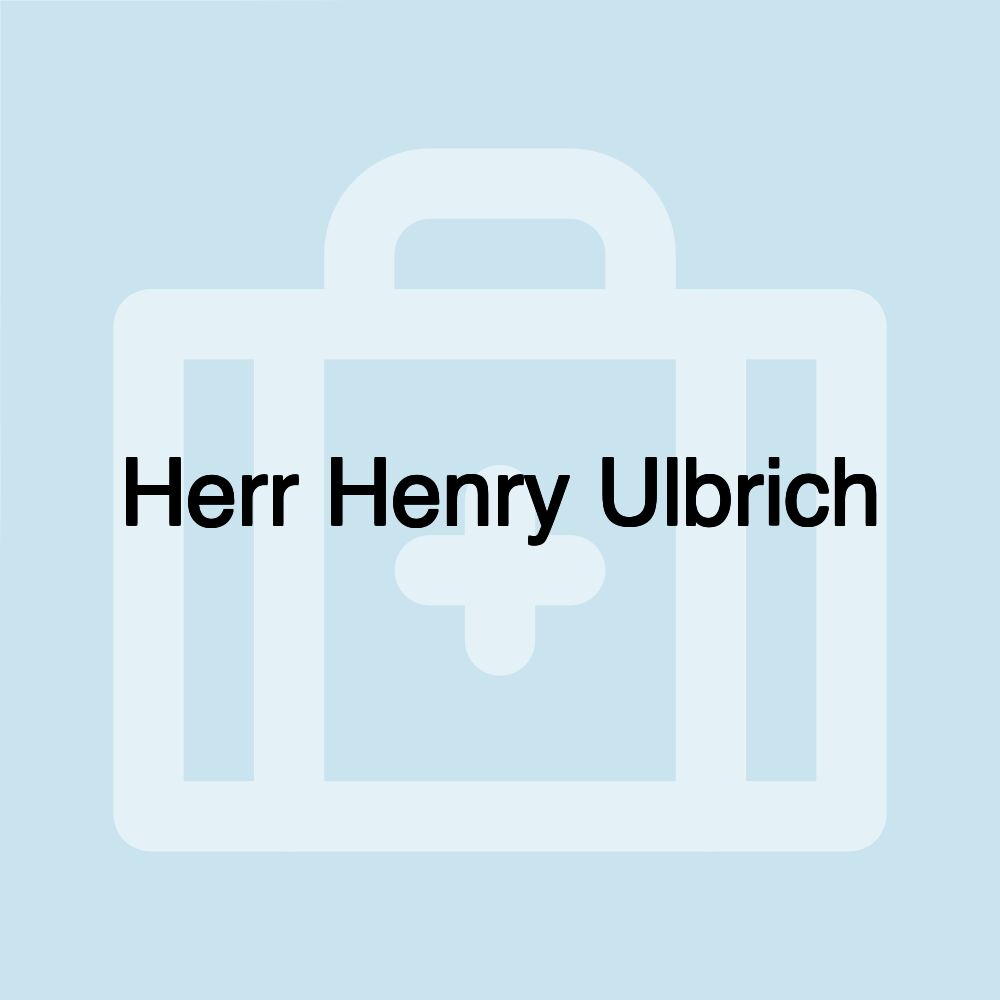 Herr Henry Ulbrich