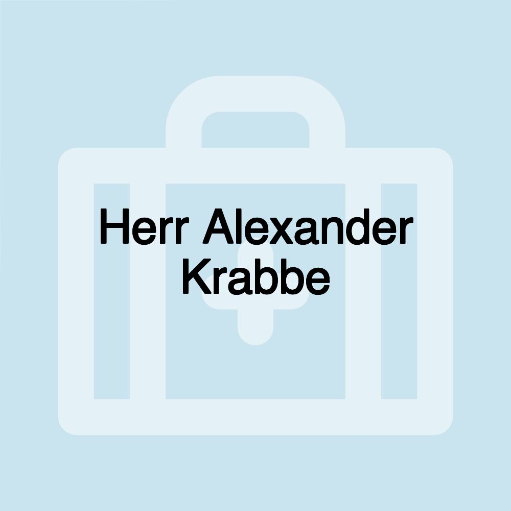 Herr Alexander Krabbe