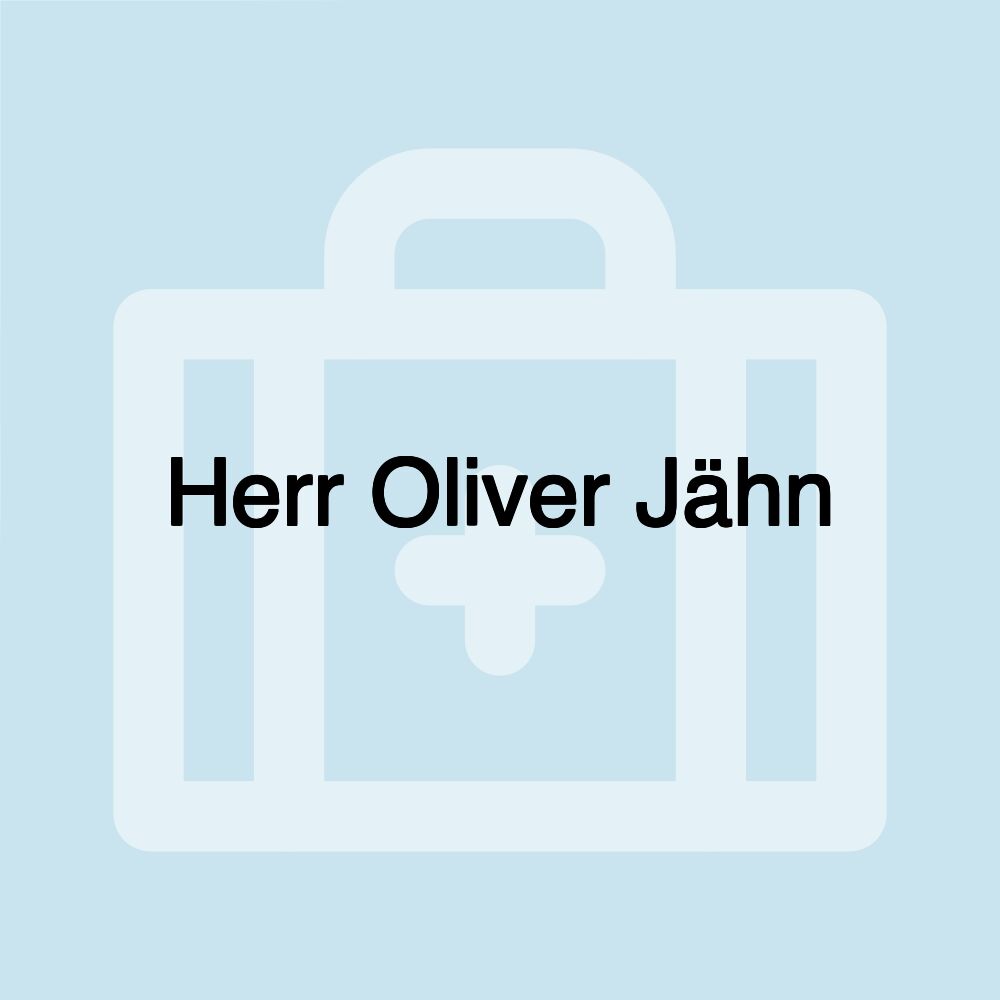 Herr Oliver Jähn