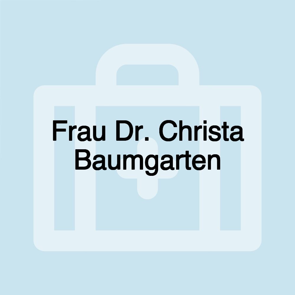 Frau Dr. Christa Baumgarten