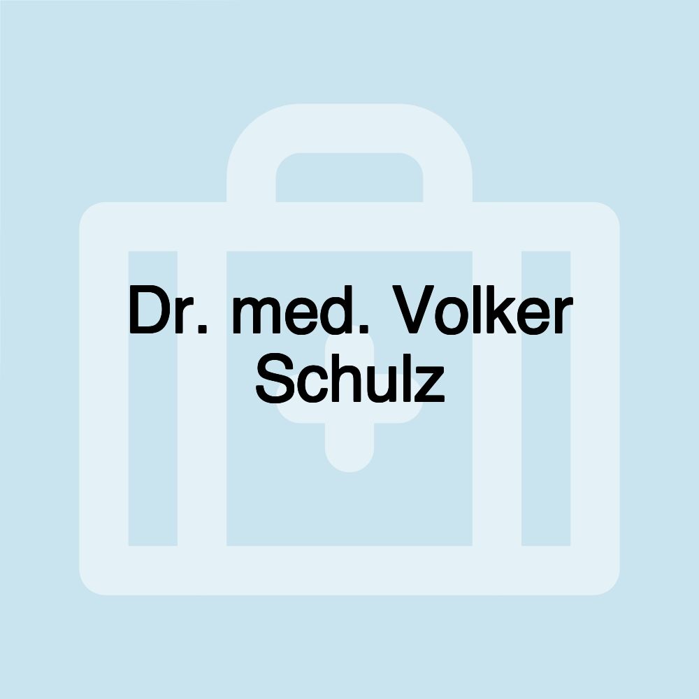 Dr. med. Volker Schulz