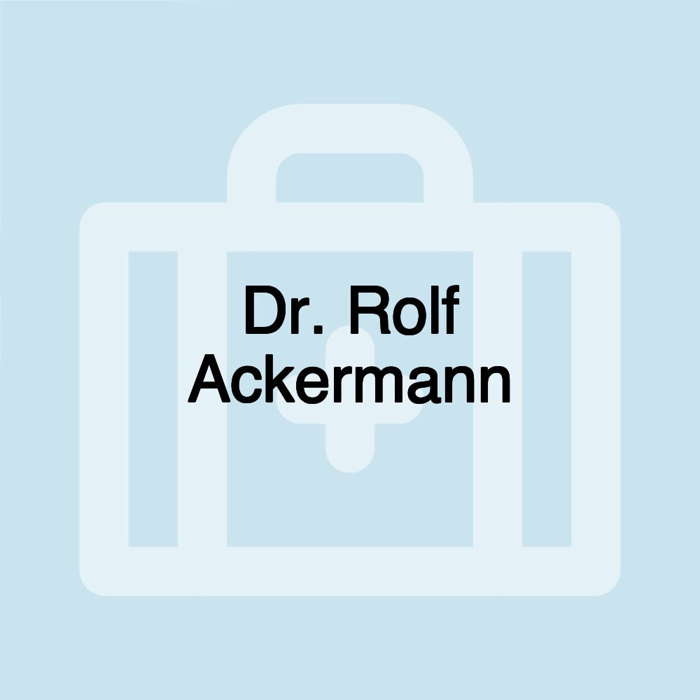 Dr. Rolf Ackermann