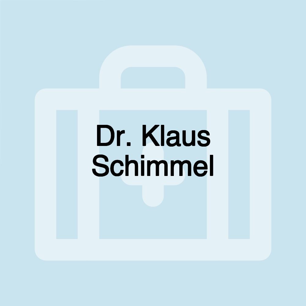 Dr. Klaus Schimmel