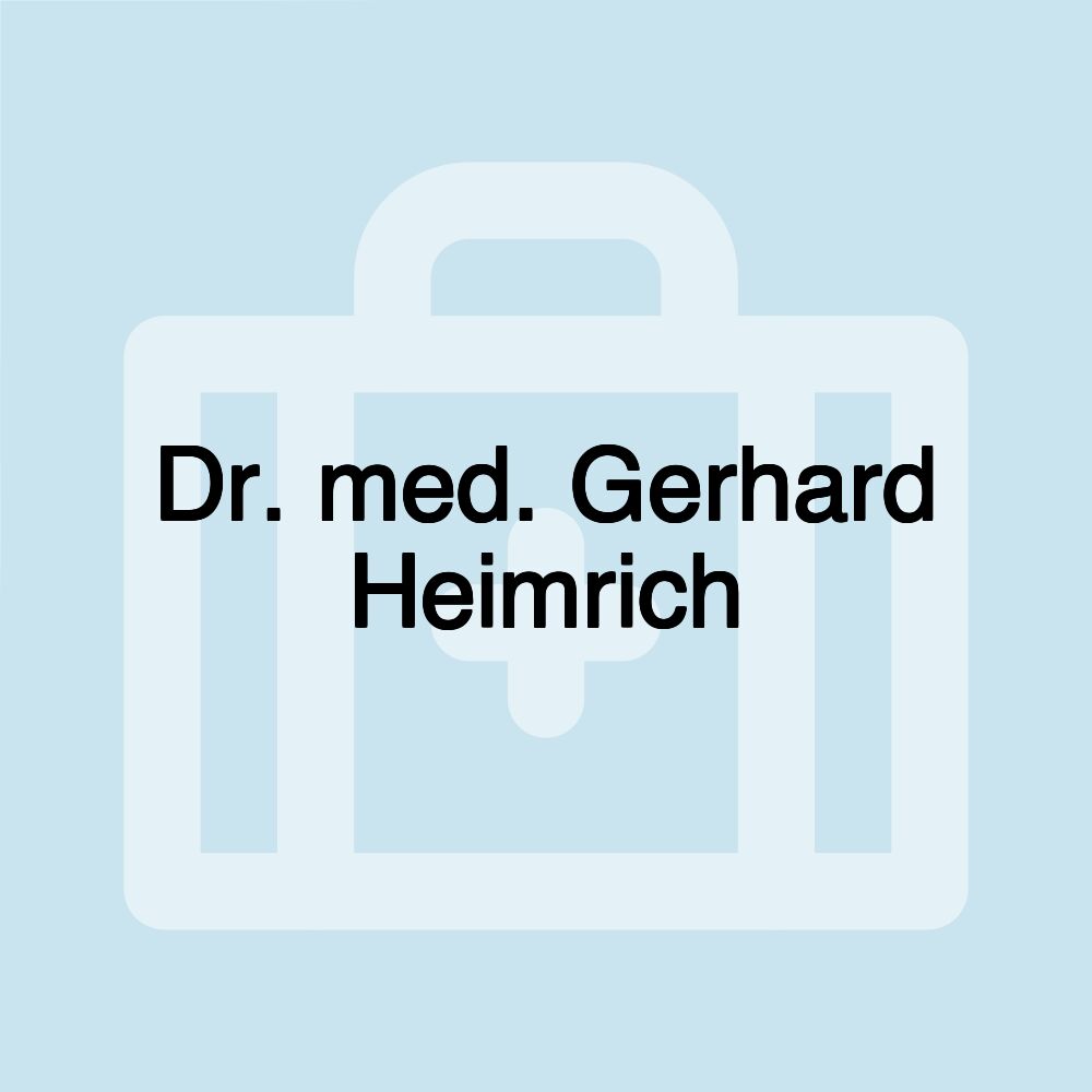 Dr. med. Gerhard Heimrich