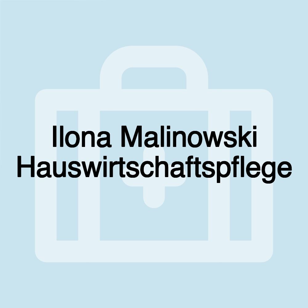 Ilona Malinowski Hauswirtschaftspflege