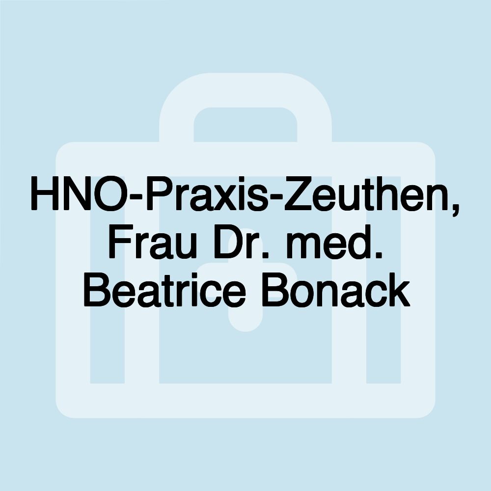 HNO-Praxis-Zeuthen, Frau Dr. med. Beatrice Bonack