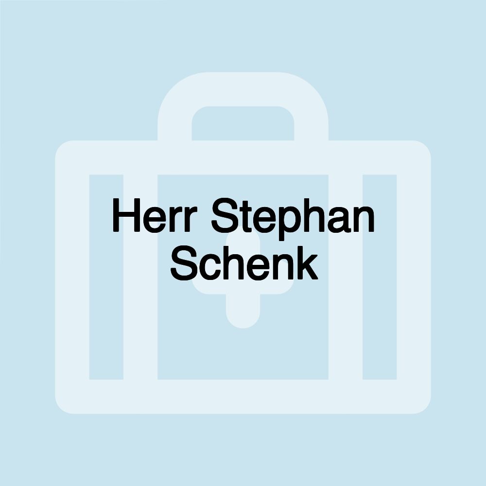 Herr Stephan Schenk