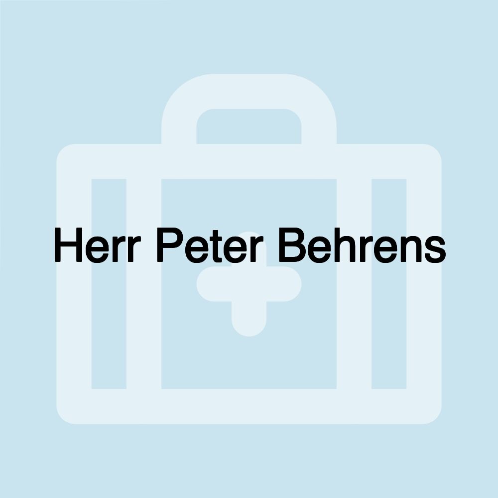 Herr Peter Behrens