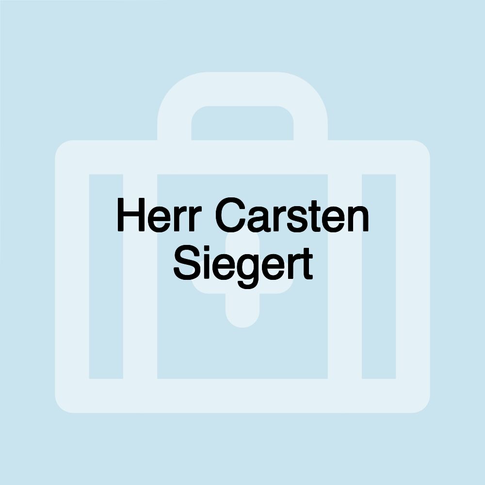 Herr Carsten Siegert