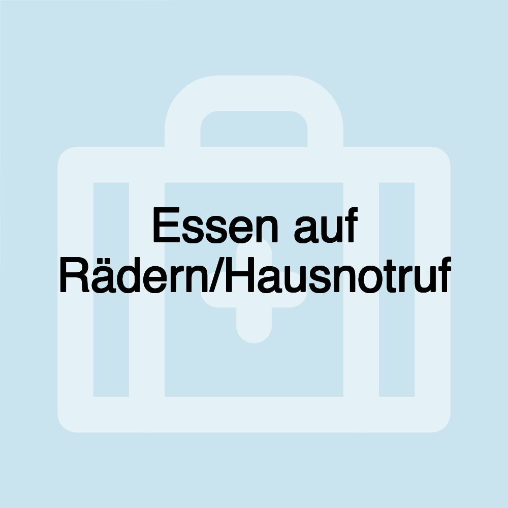 Essen auf Rädern/Hausnotruf