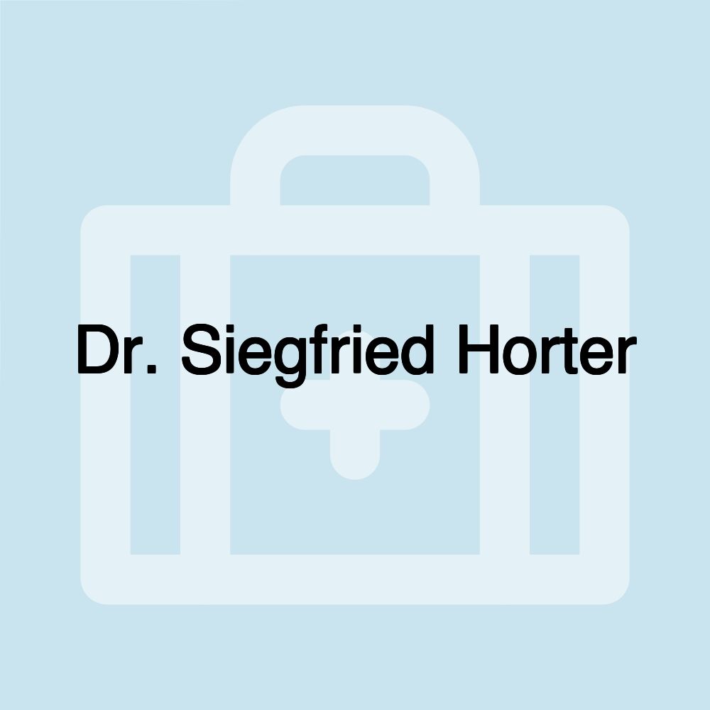 Dr. Siegfried Horter