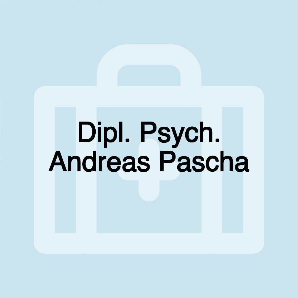 Dipl. Psych. Andreas Pascha