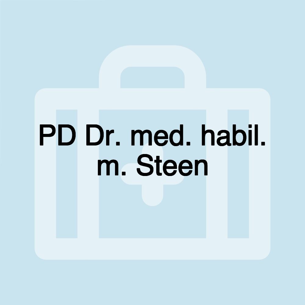 PD Dr. med. habil. m. Steen