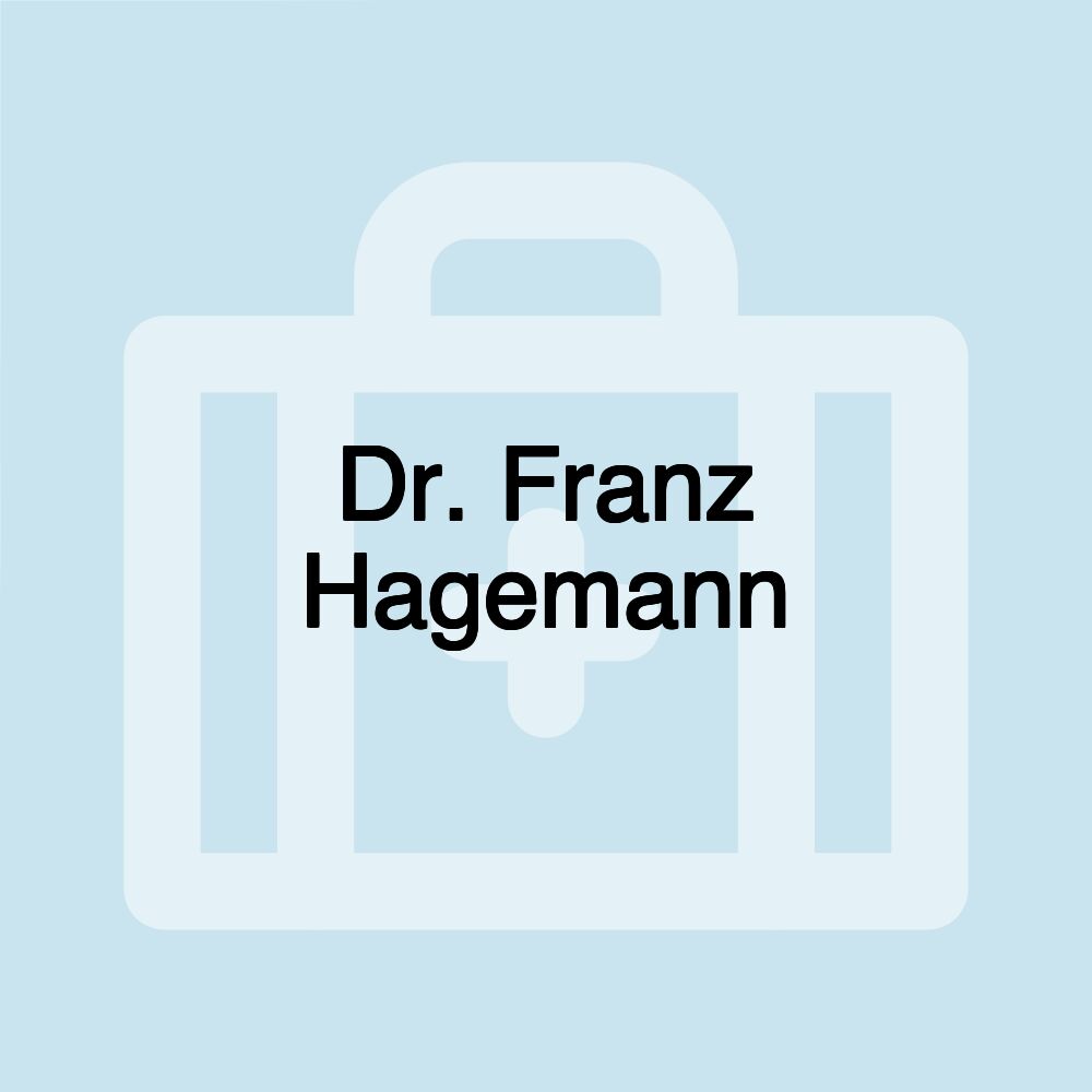 Dr. Franz Hagemann