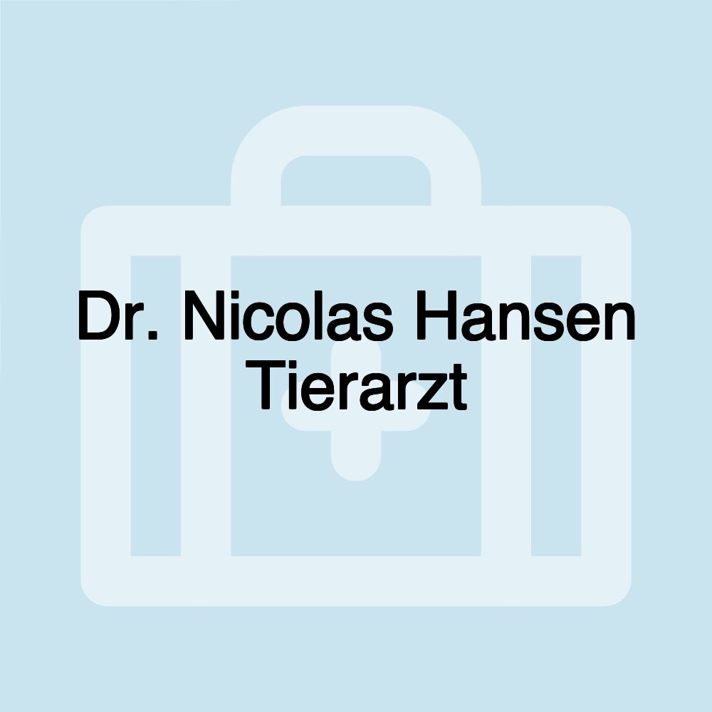 Dr. Nicolas Hansen Tierarzt