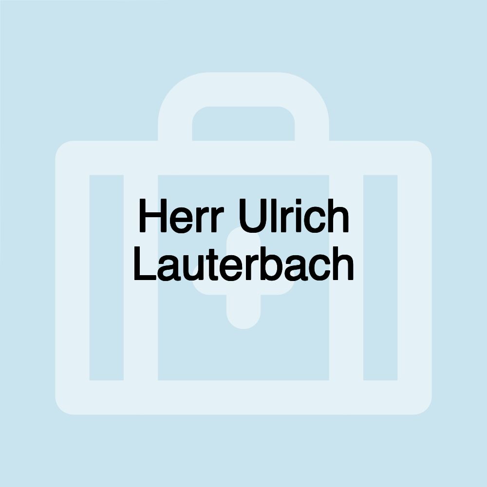 Herr Ulrich Lauterbach