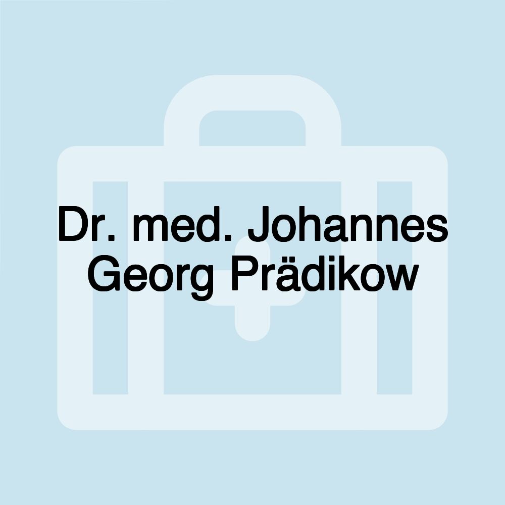 Dr. med. Johannes Georg Prädikow