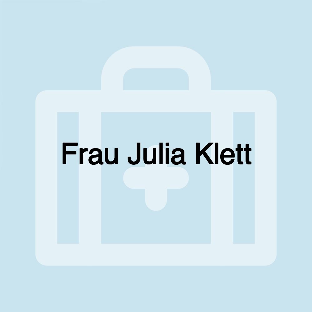 Frau Julia Klett