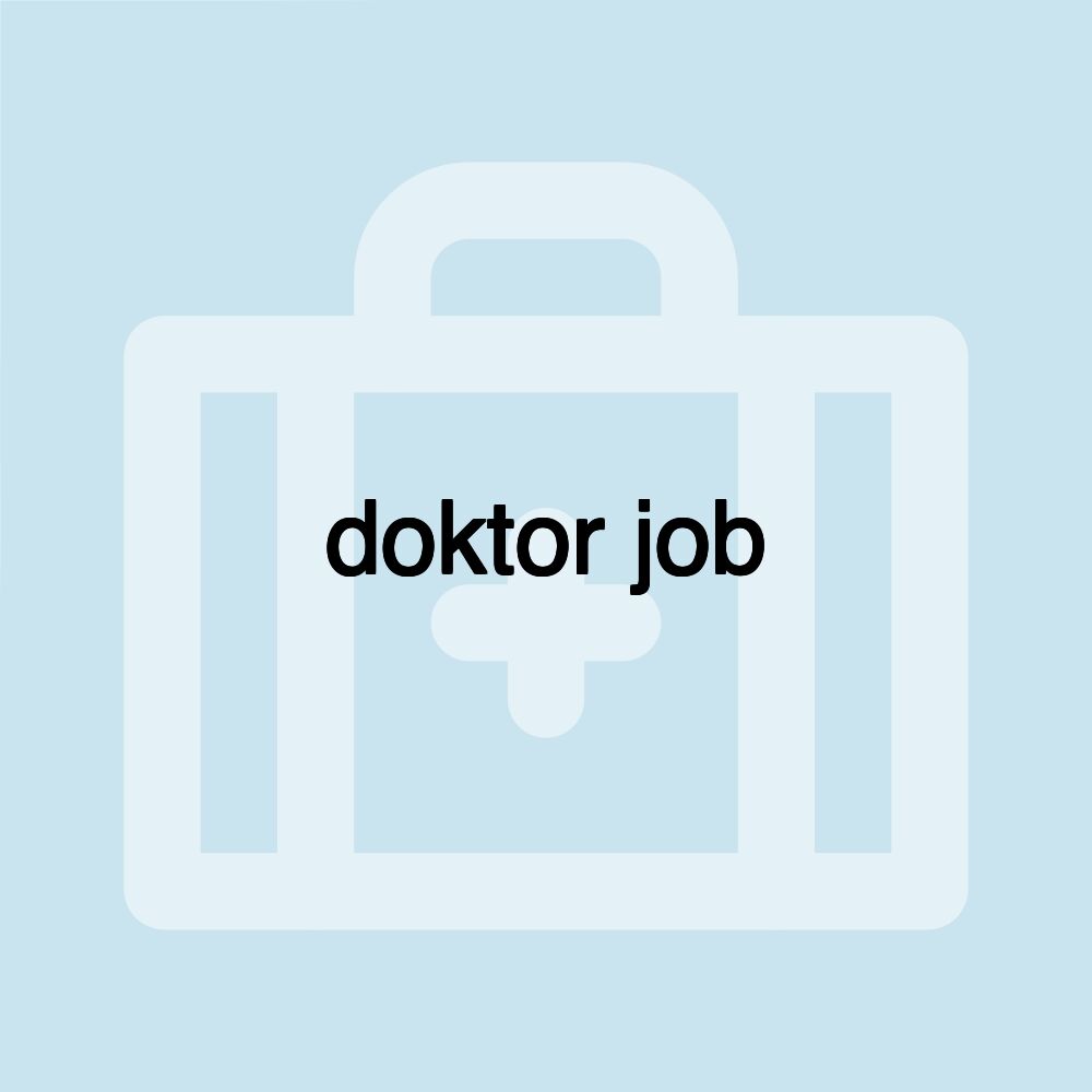 doktor job