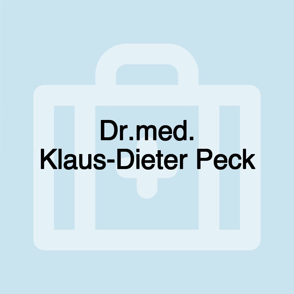 Dr.med. Klaus-Dieter Peck