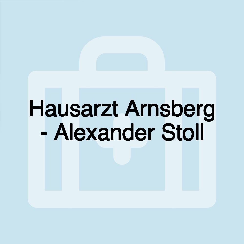 Hausarzt Arnsberg - Alexander Stoll