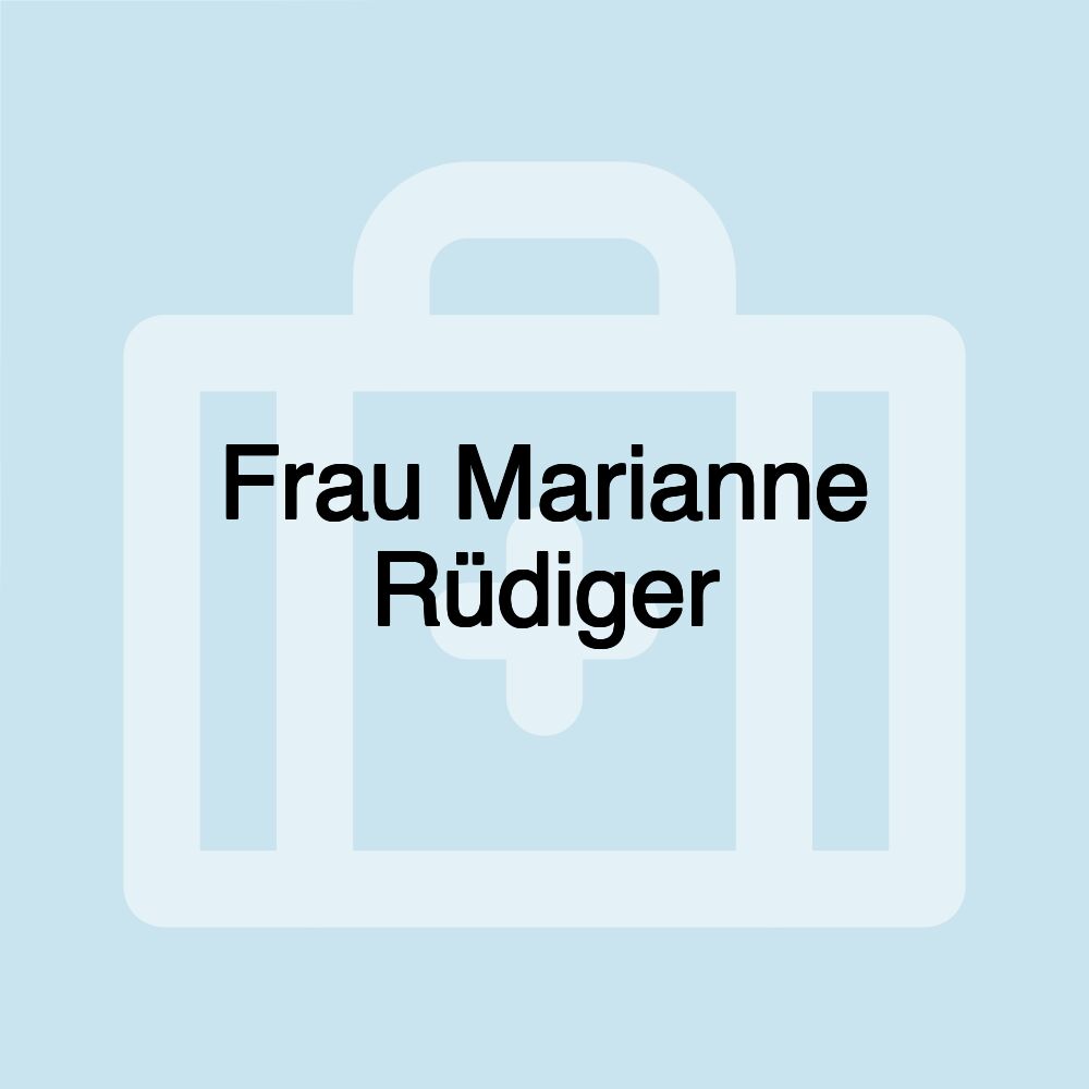 Frau Marianne Rüdiger