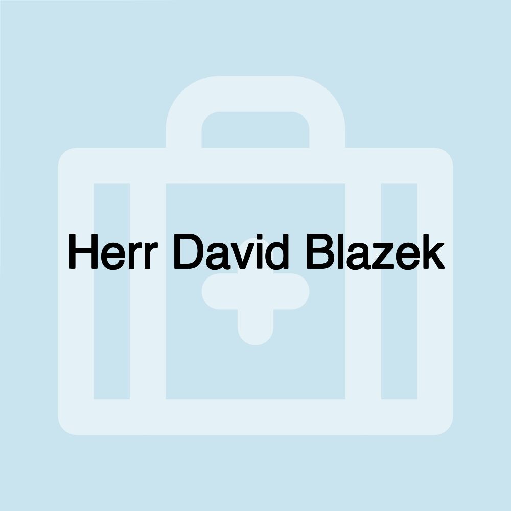 Herr David Blazek