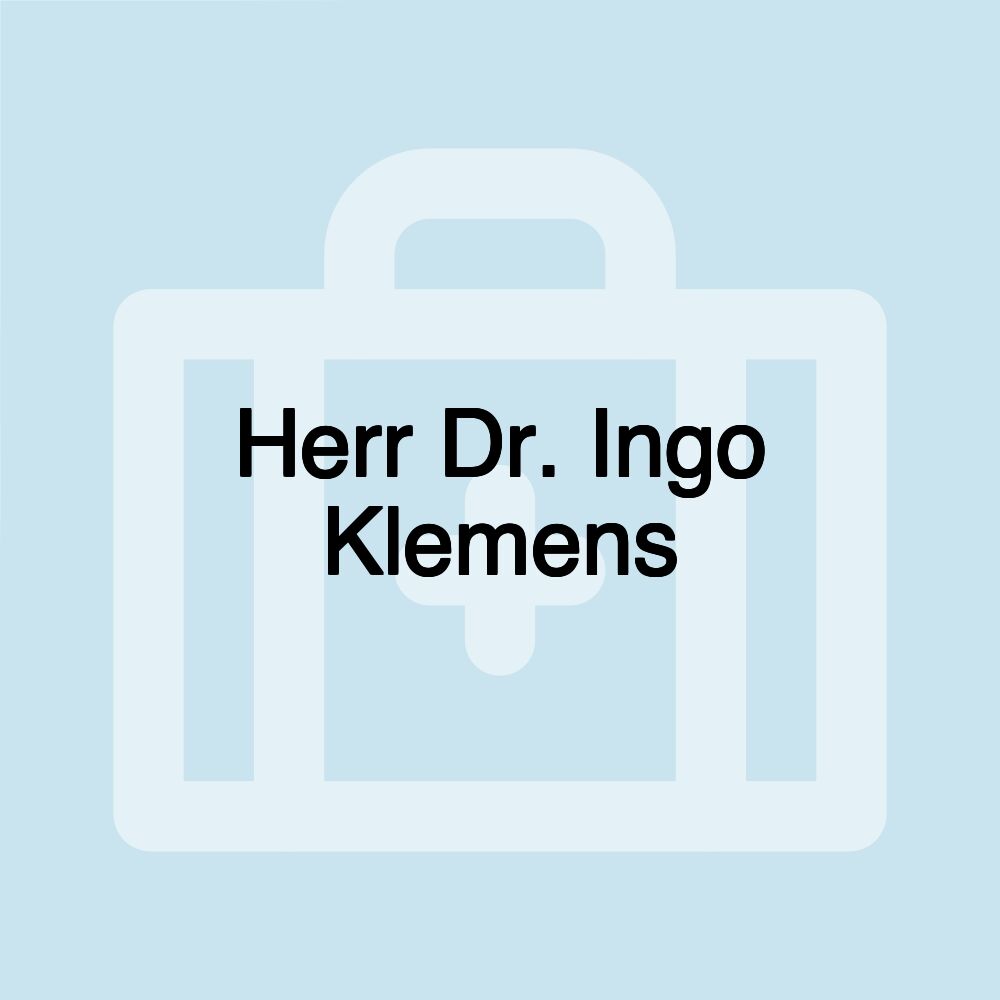 Herr Dr. Ingo Klemens