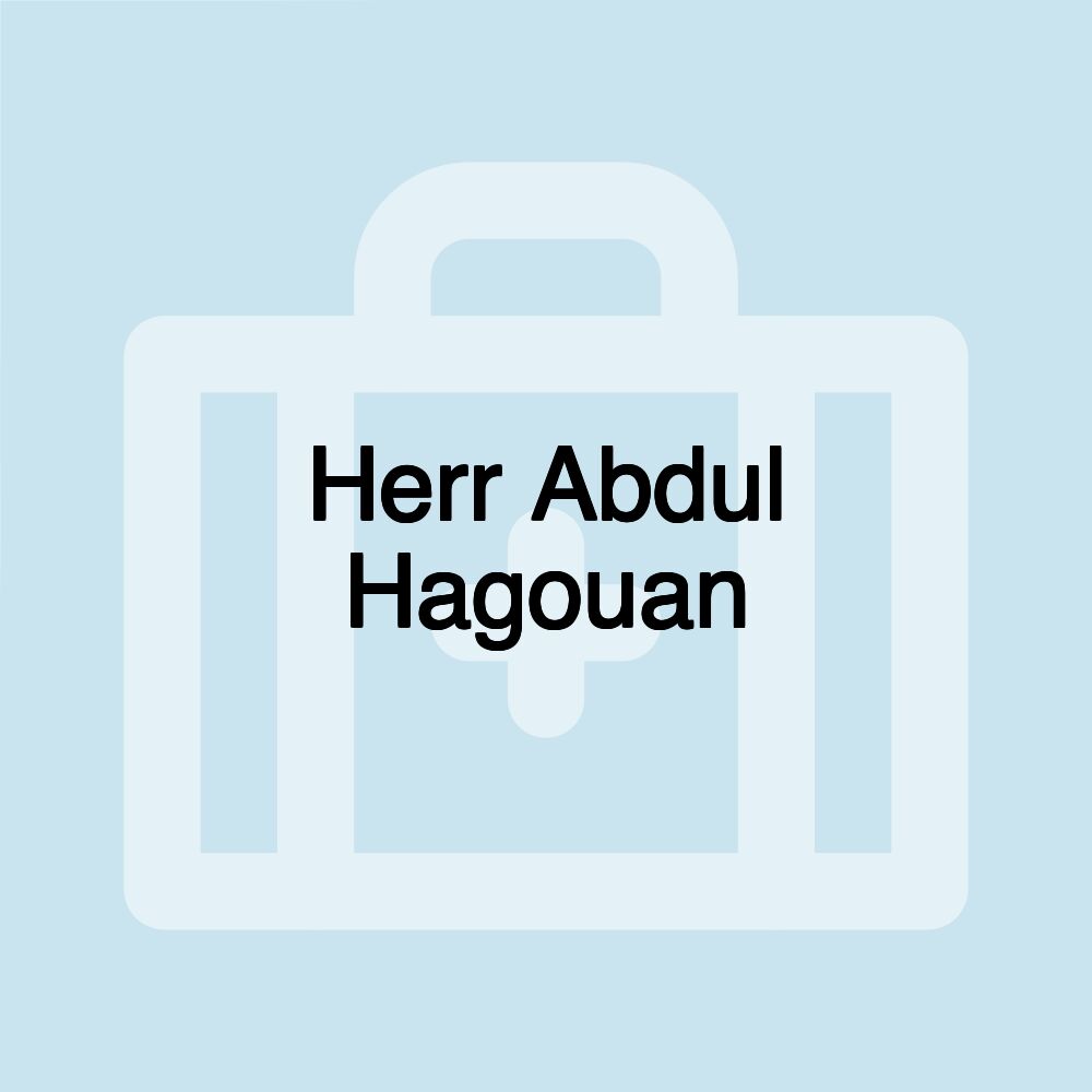 Herr Abdul Hagouan