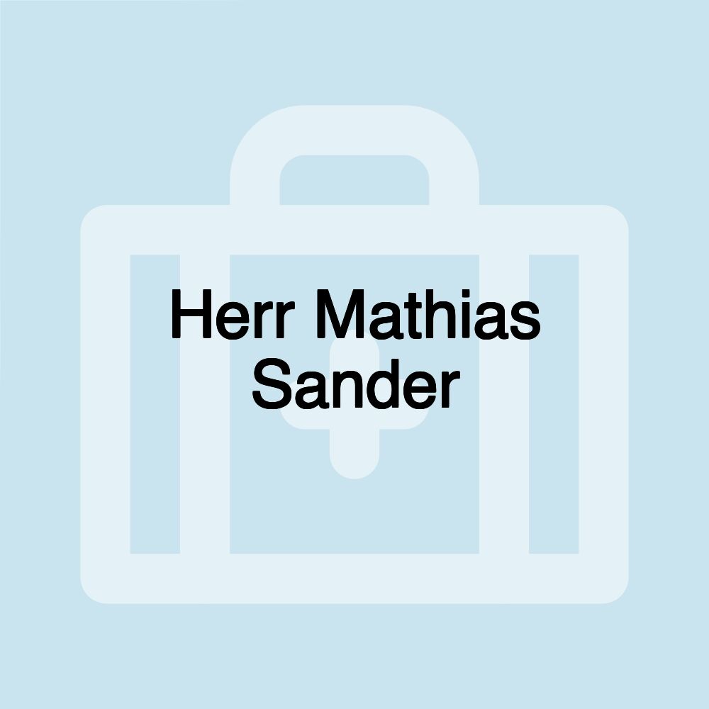 Herr Mathias Sander