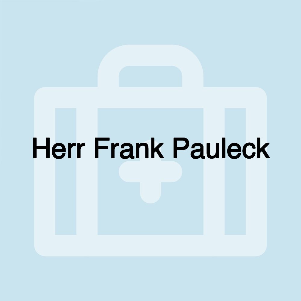 Herr Frank Pauleck