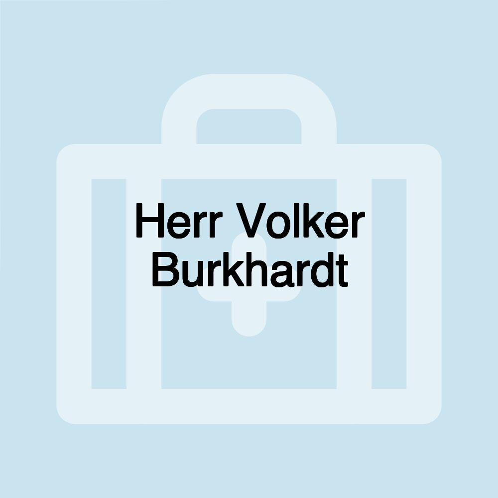 Herr Volker Burkhardt