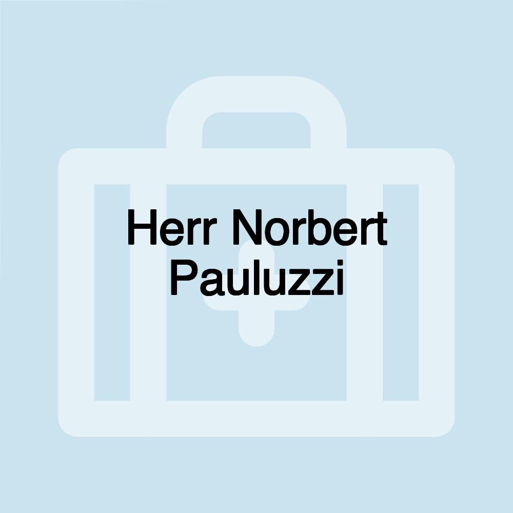 Herr Norbert Pauluzzi