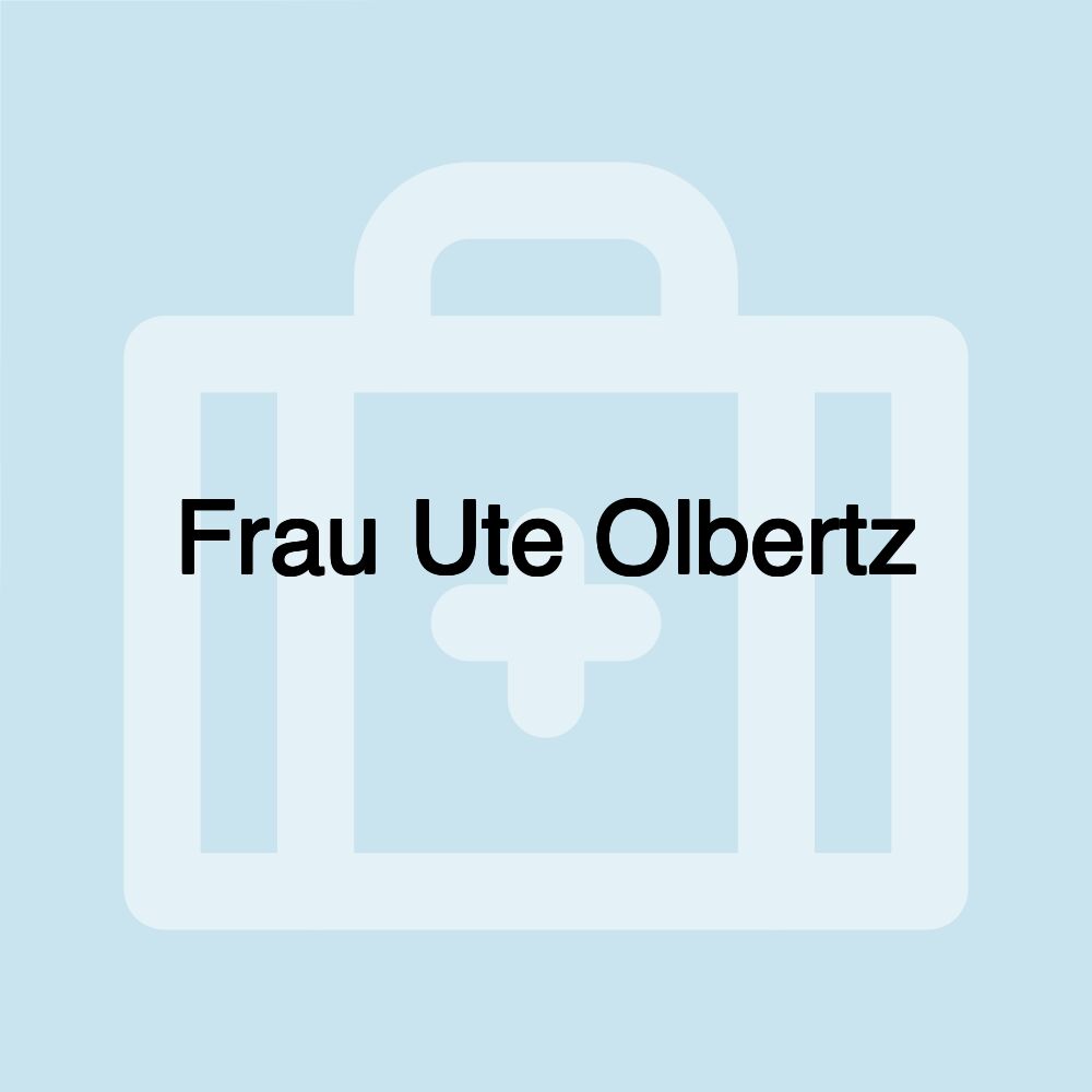 Frau Ute Olbertz