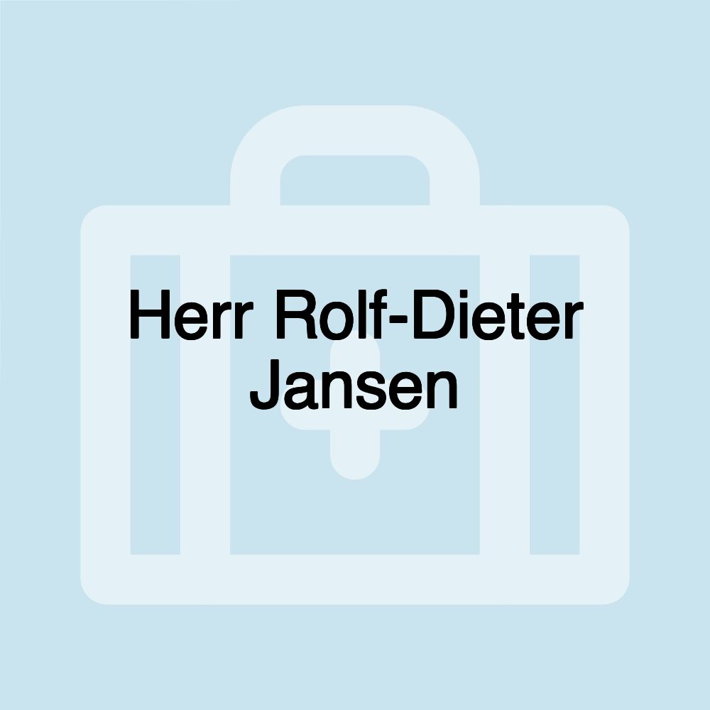 Herr Rolf-Dieter Jansen