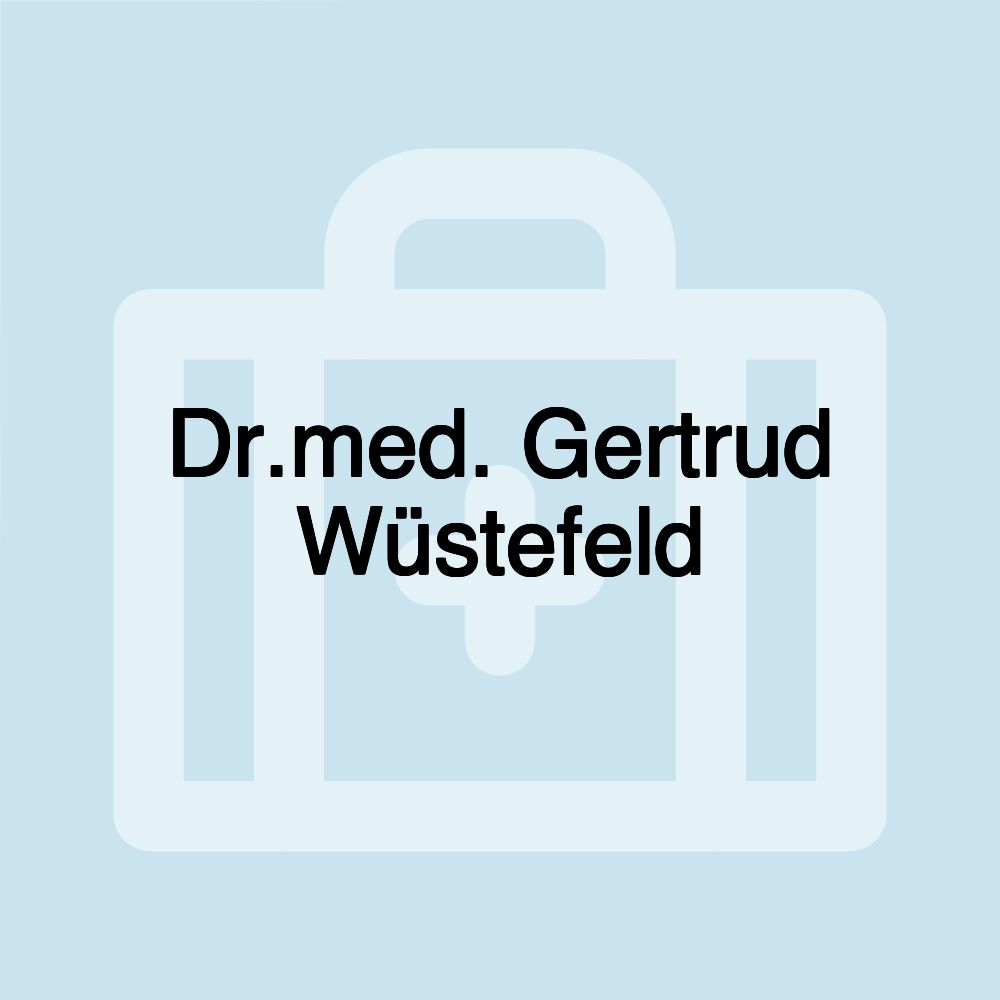 Dr.med. Gertrud Wüstefeld