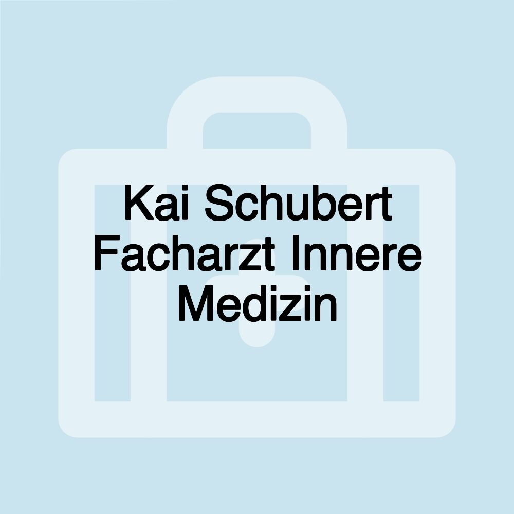 Kai Schubert Facharzt Innere Medizin