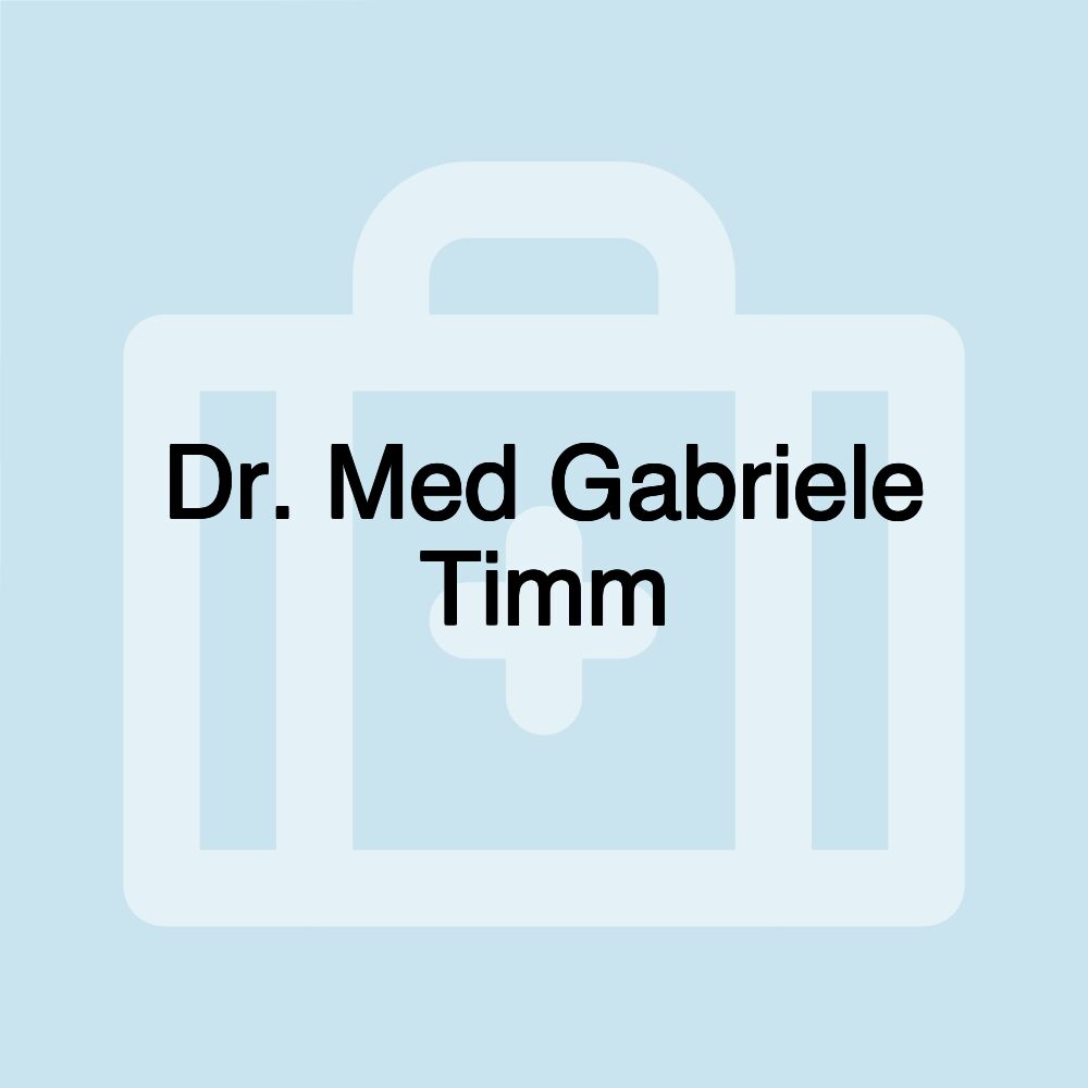 Dr. Med Gabriele Timm