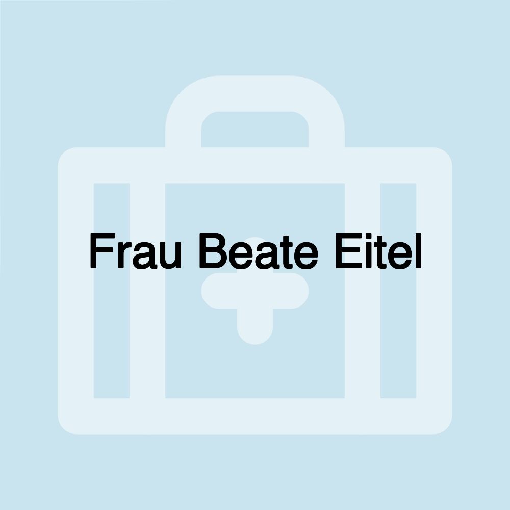 Frau Beate Eitel