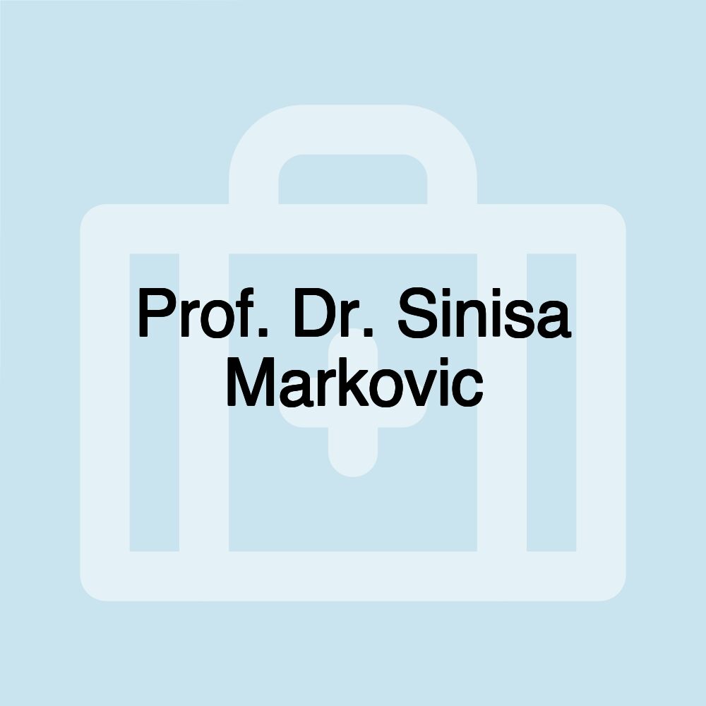 Prof. Dr. Sinisa Markovic