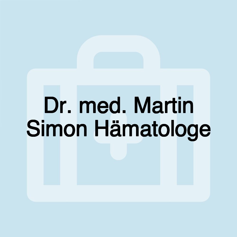 Dr. med. Martin Simon Hämatologe