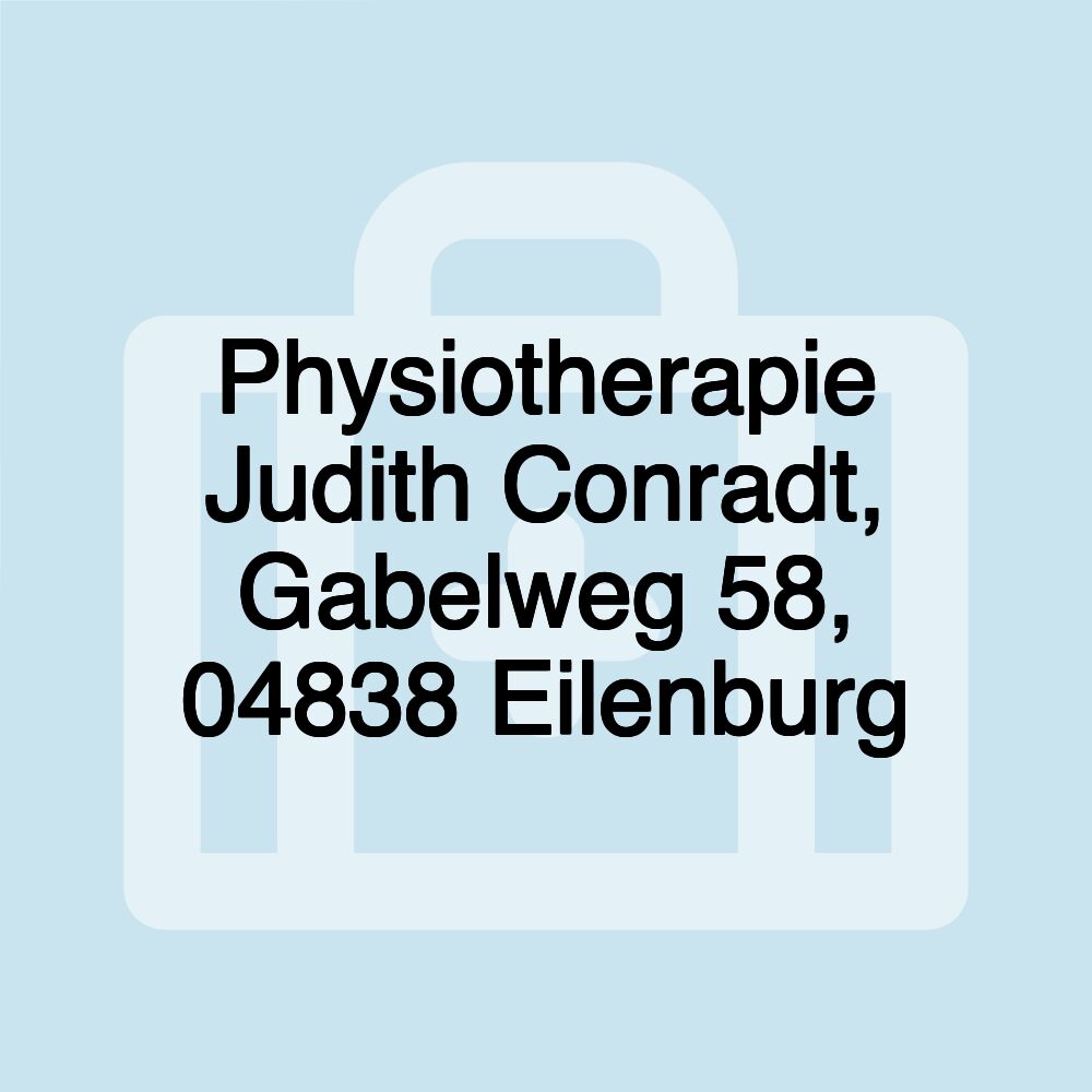 Physiotherapie Judith Conradt, Gabelweg 58, 04838 Eilenburg