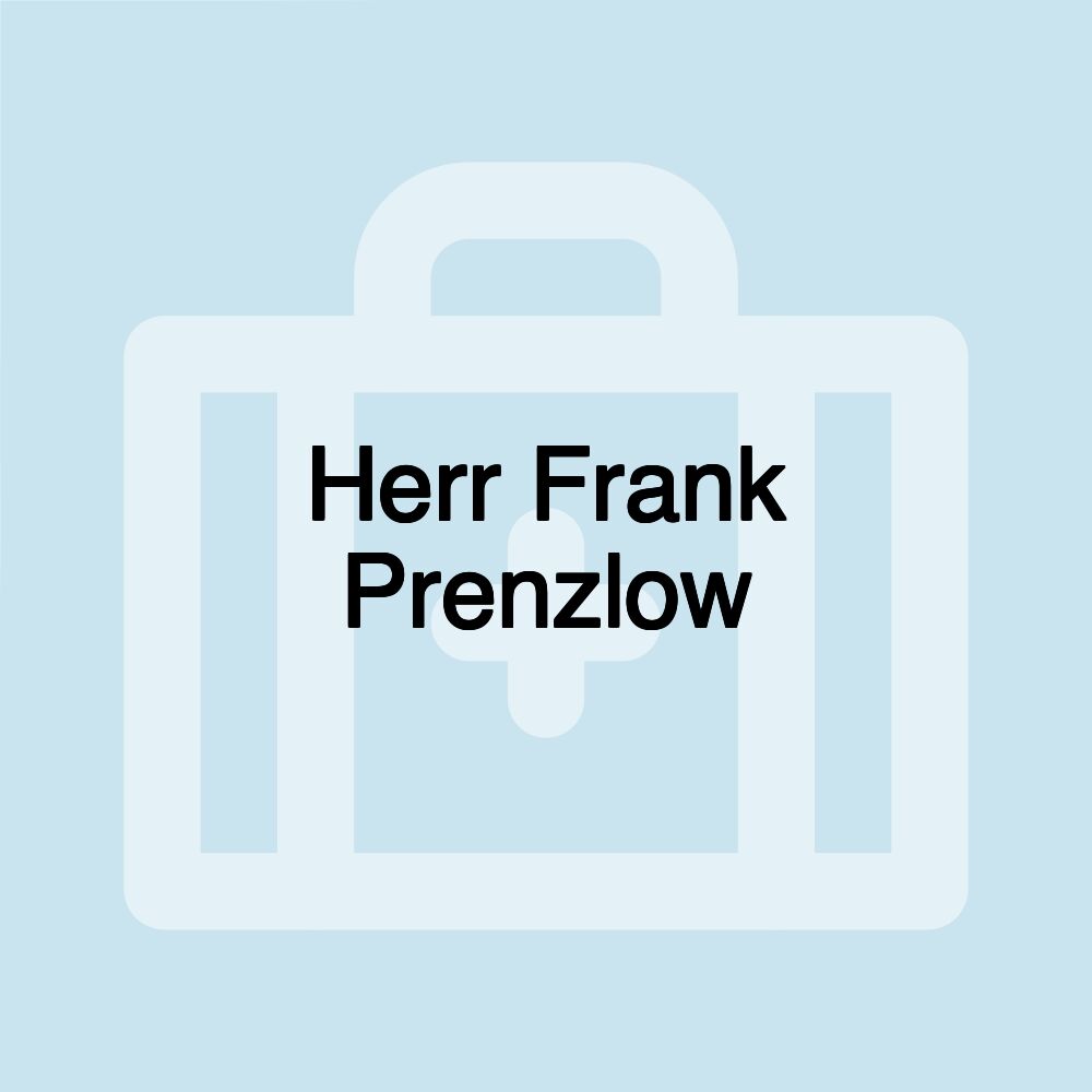 Herr Frank Prenzlow