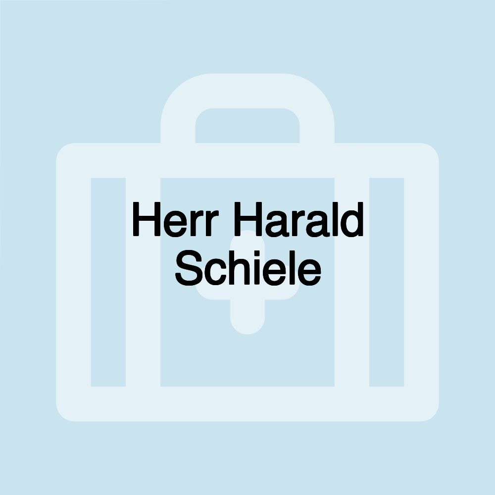 Herr Harald Schiele