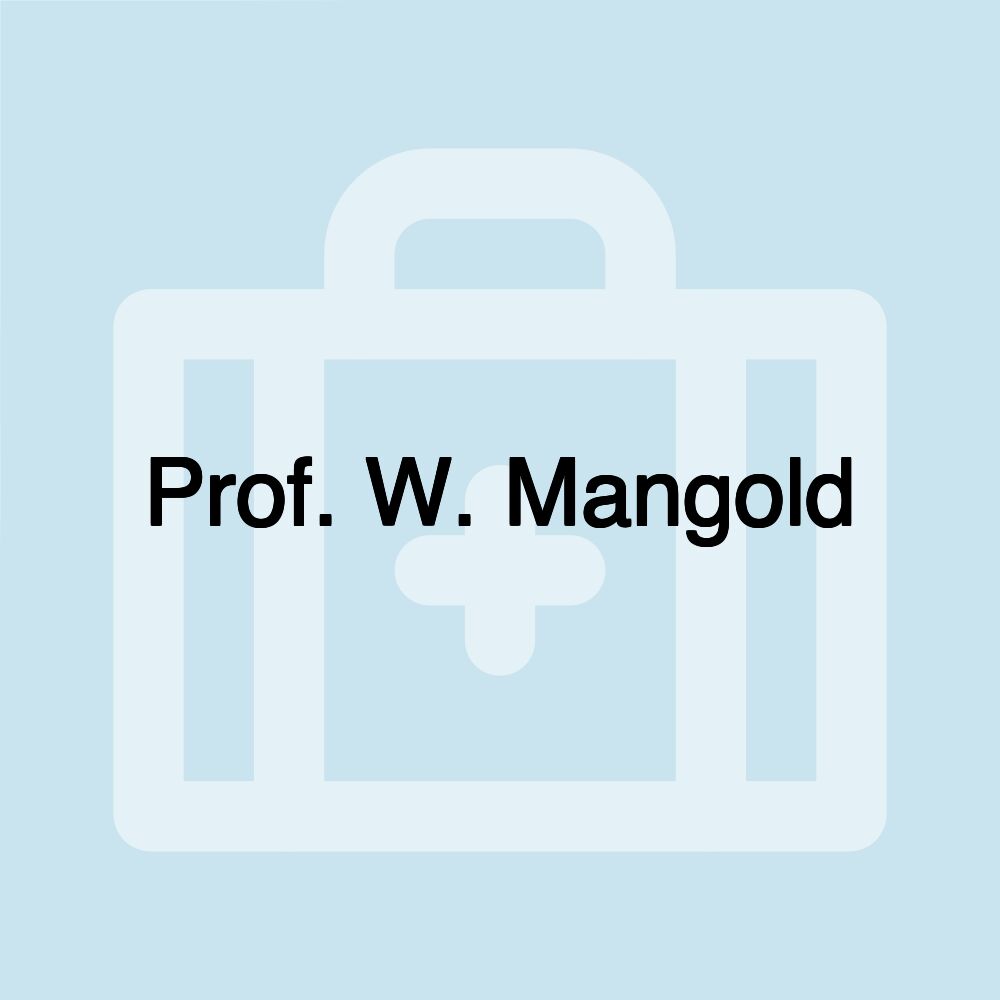 Prof. W. Mangold